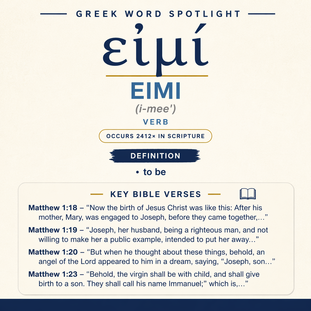Exploring the Meaning of Eimi in Greek statistics