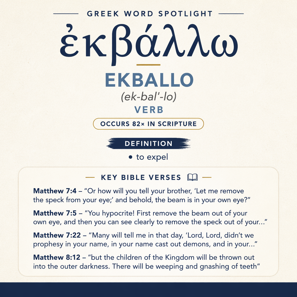 Exploring the Meaning of Ekballo in Greek statistics