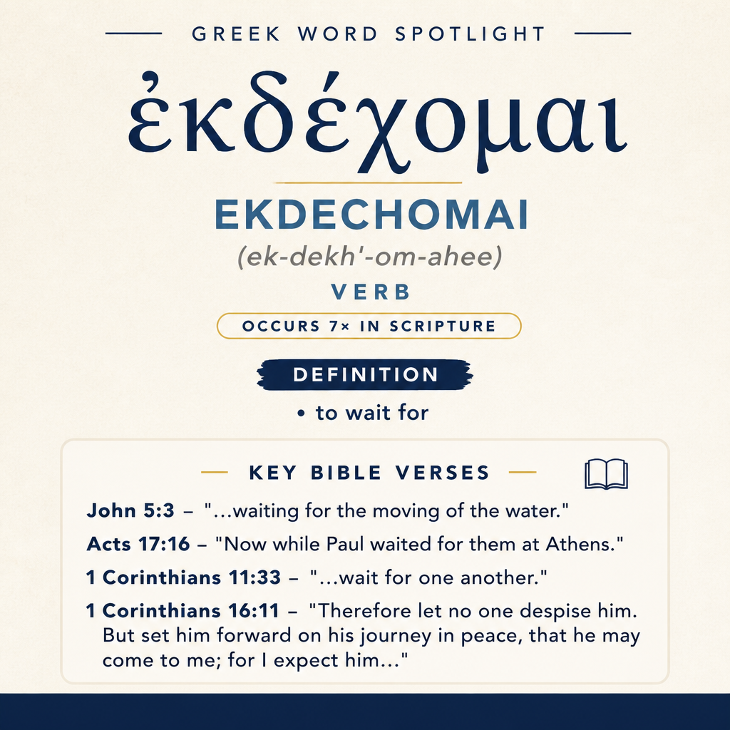 Exploring the Meaning of Ekdechomai in Greek statistics