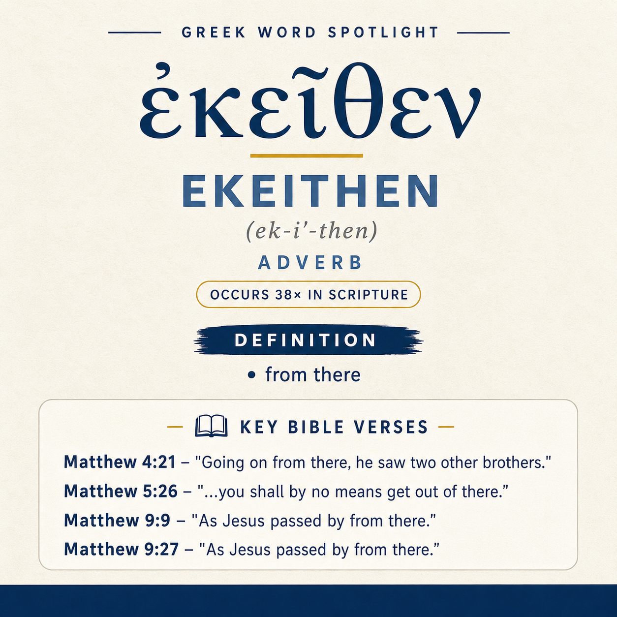 Exploring the Meaning of Ekeithen in Greek statistics