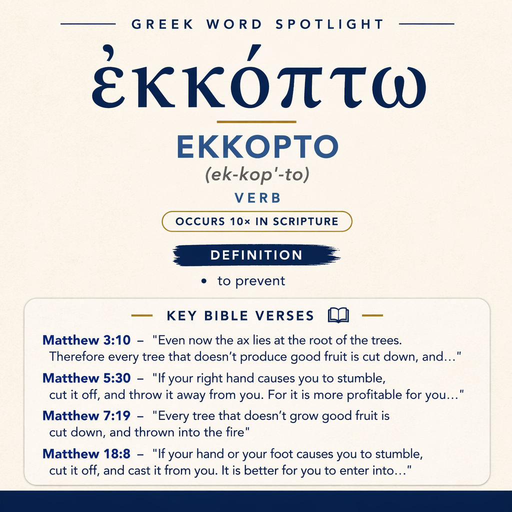 Exploring the Meaning of Ekkopto in Greek statistics