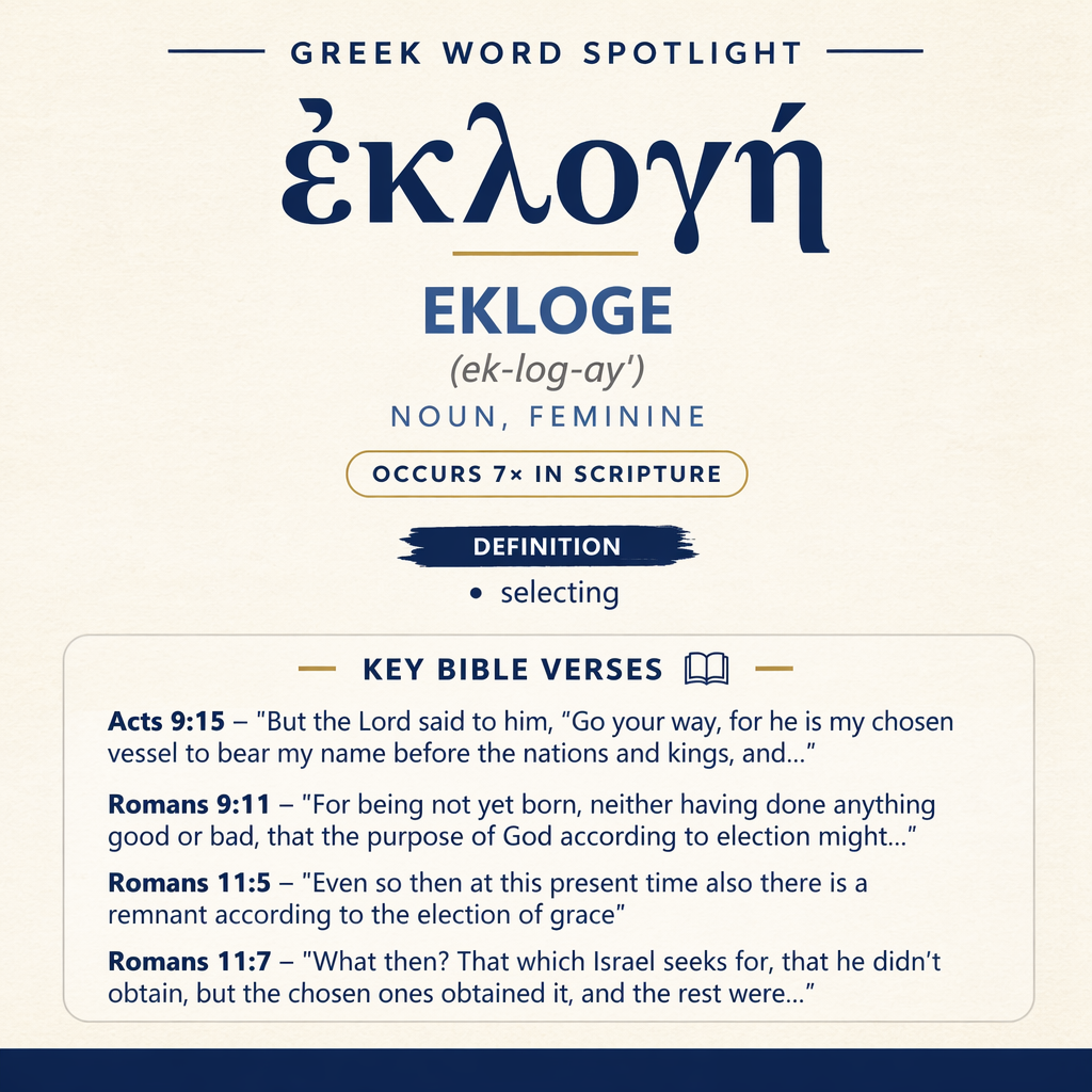 Exploring the Meaning of Ekloge in Greek statistics