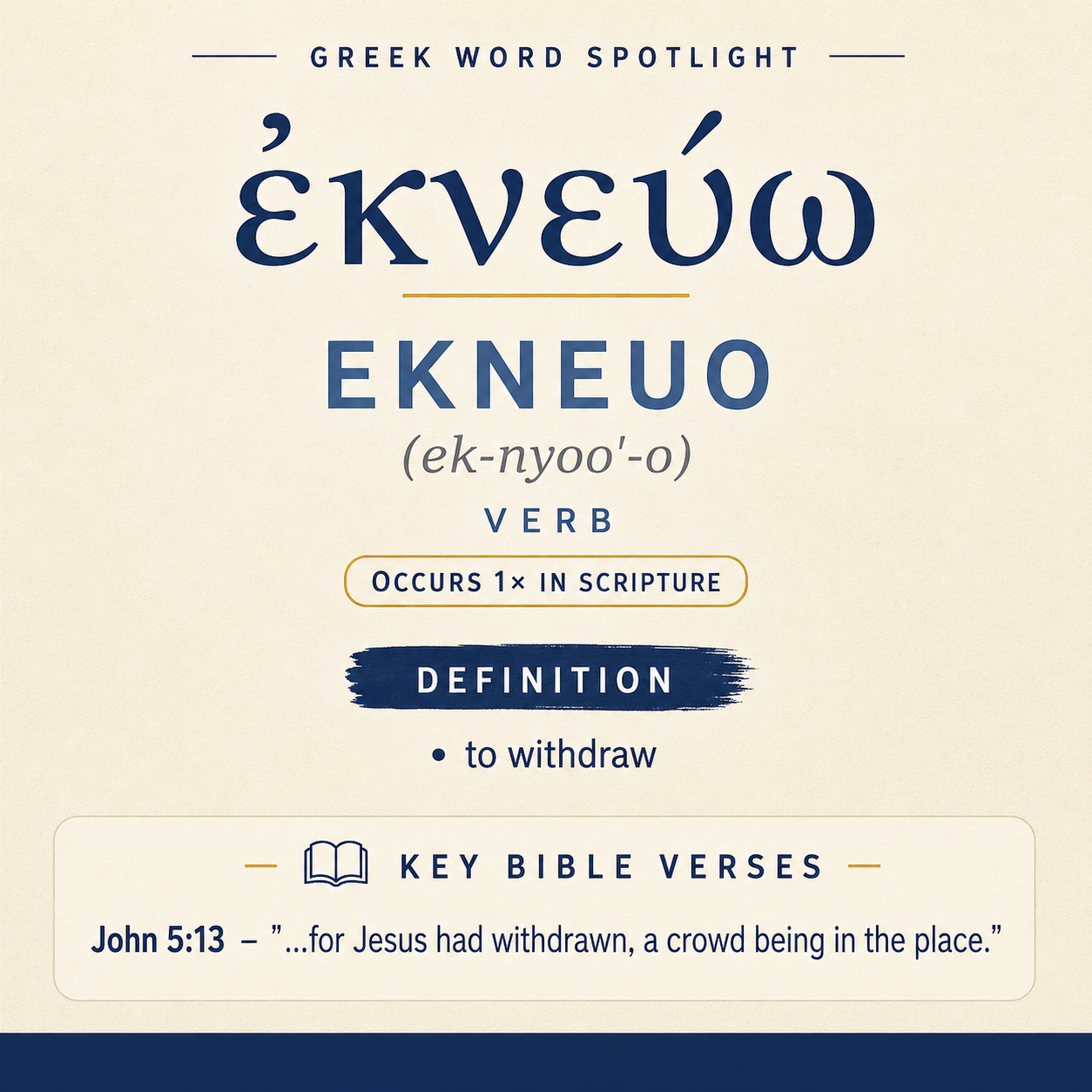Exploring the Meaning of Ekneuo in Greek statistics