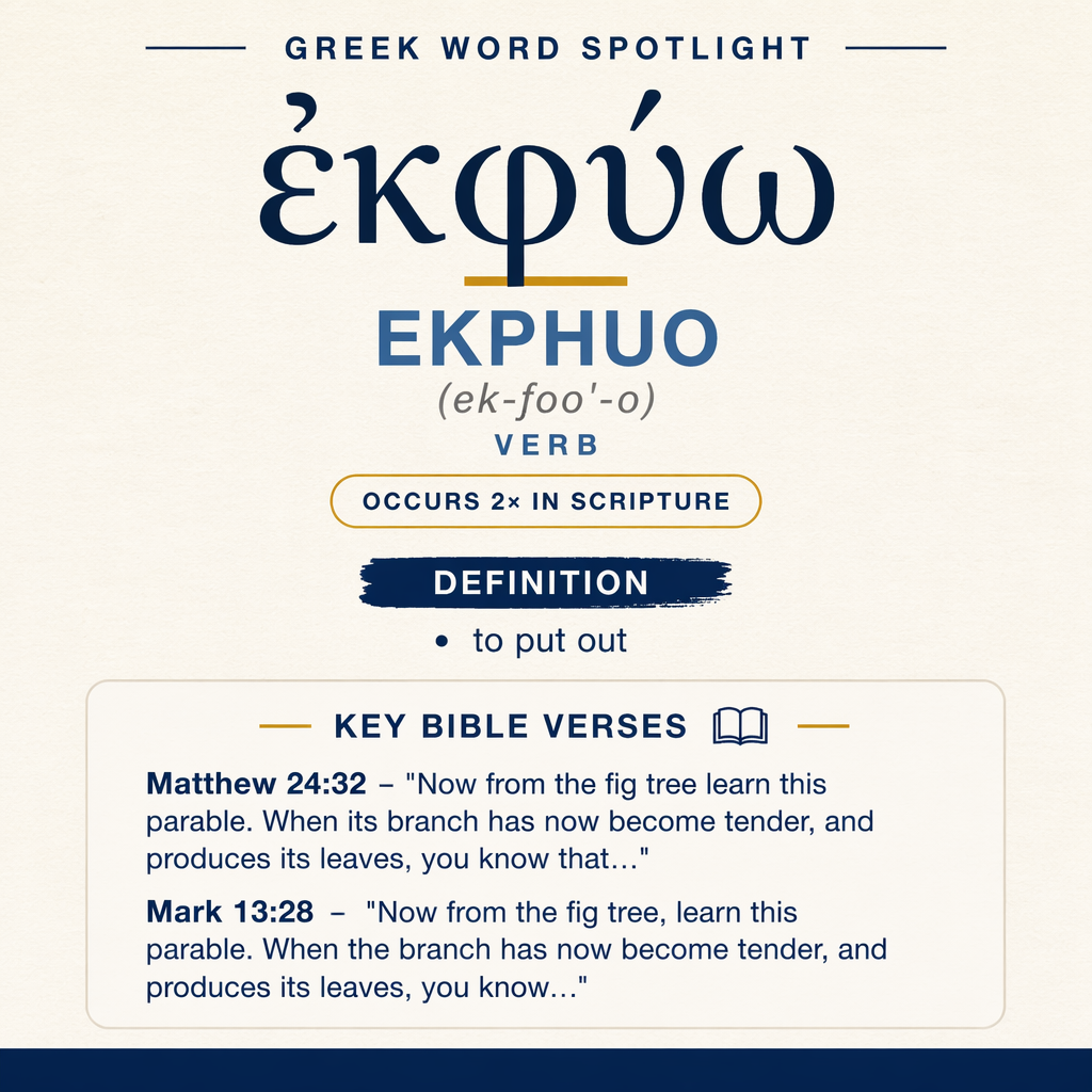 Exploring the Meaning of Ekphuo in Greek statistics