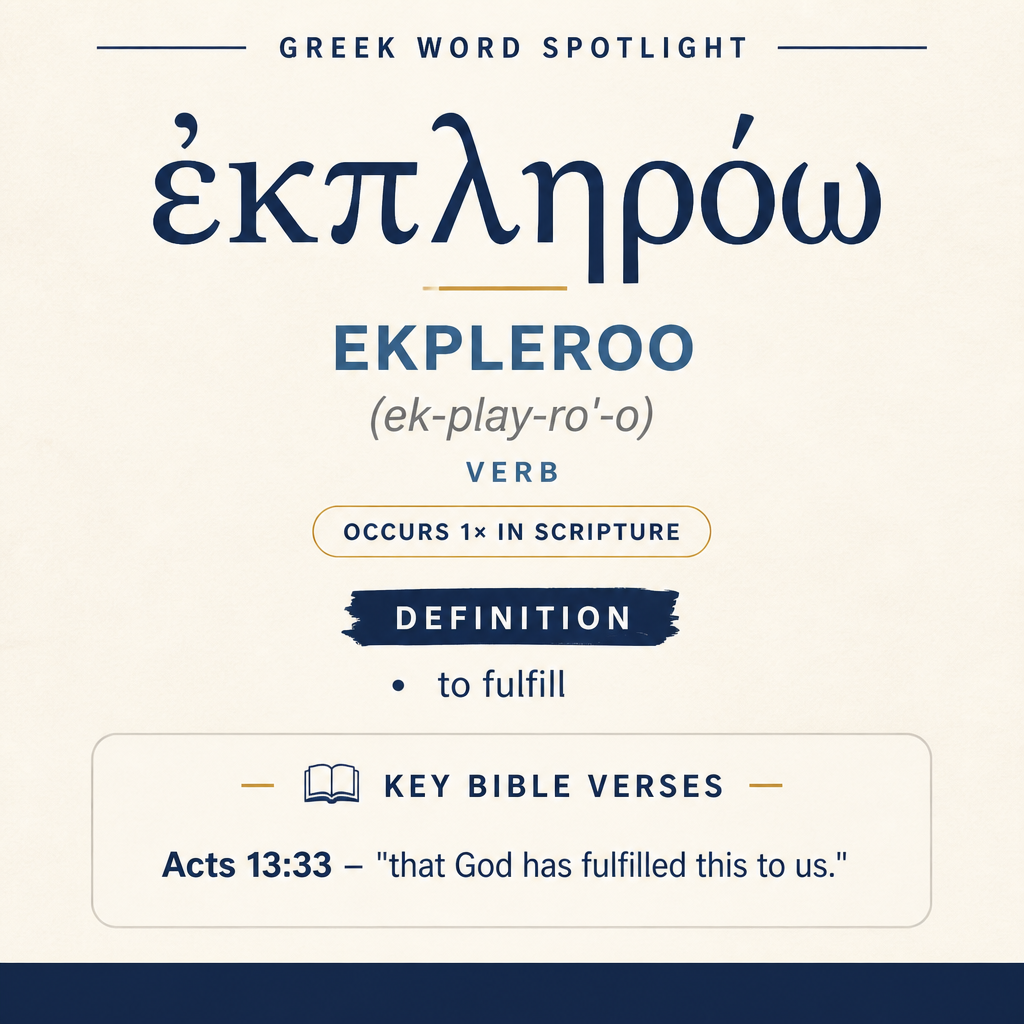 Exploring the Meaning of Ekpleroo in Greek statistics