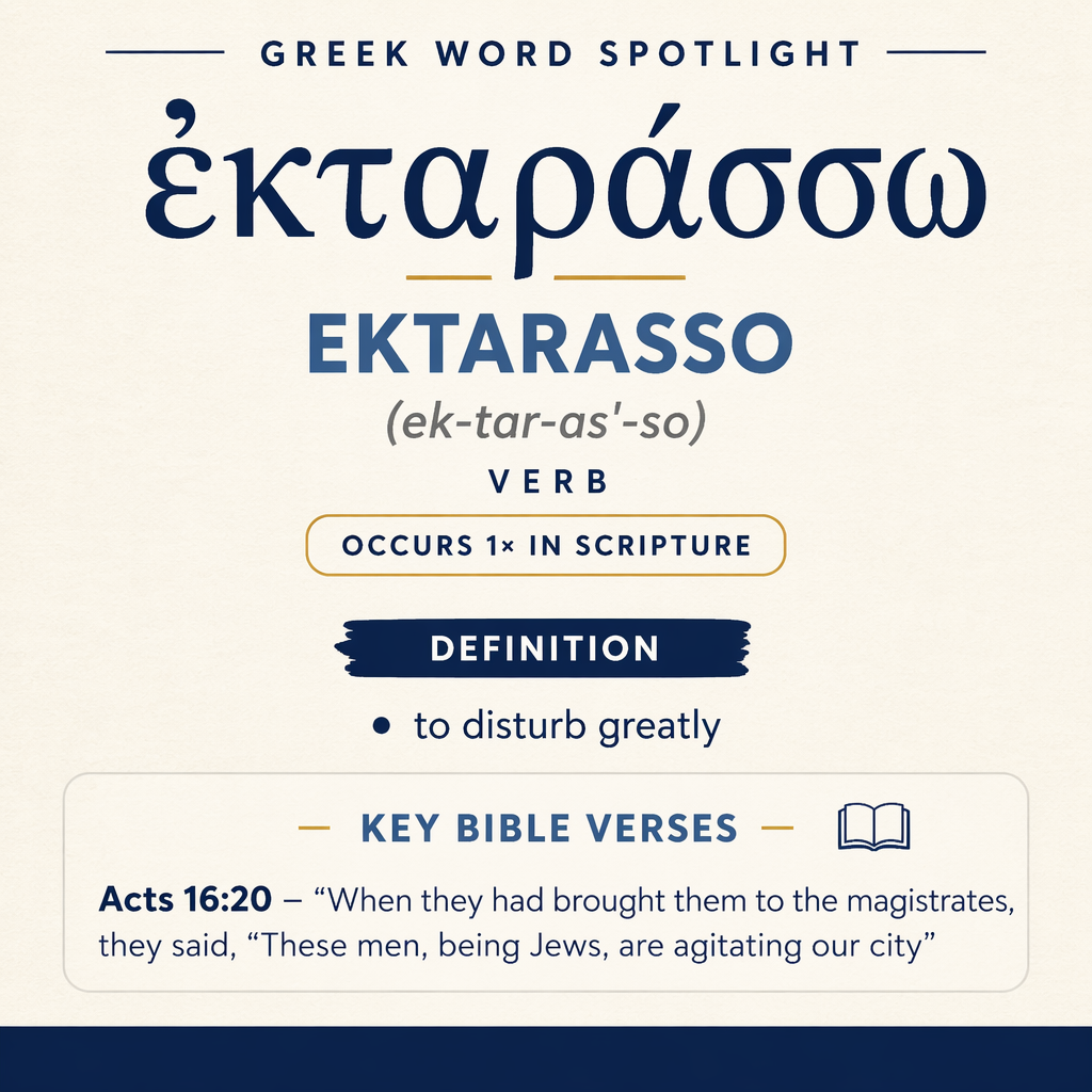 Exploring the Meaning of Ektarasso in Greek statistics