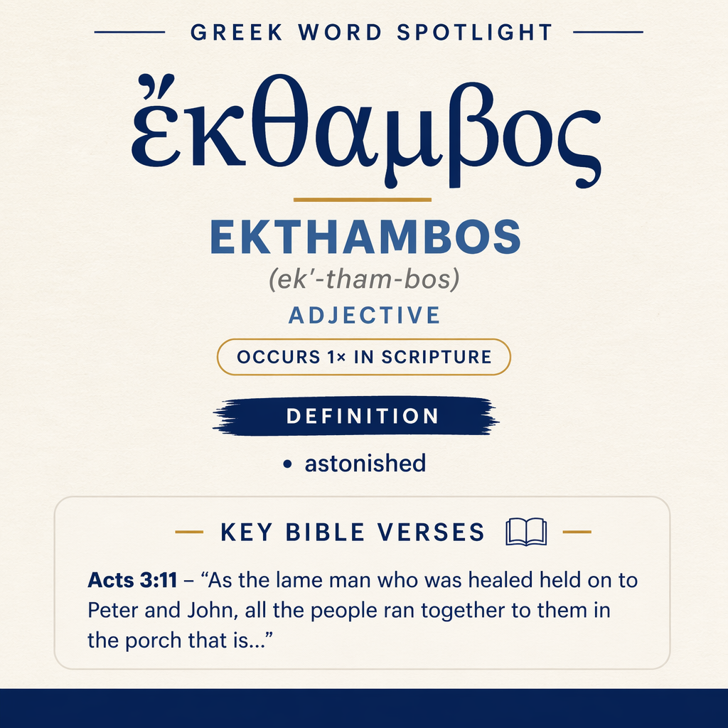 Exploring the Meaning of Ekthambos in Greek statistics