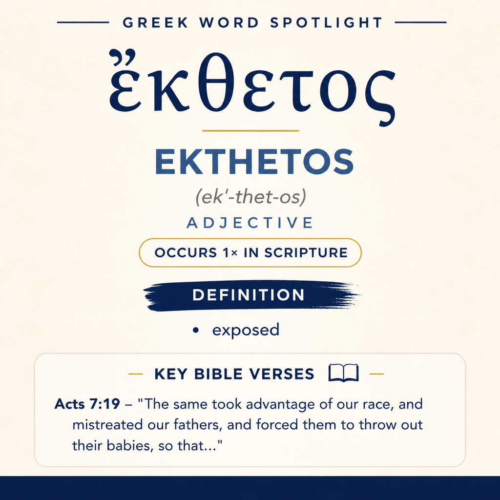 Exploring the Meaning of Ekthetos in Greek statistics