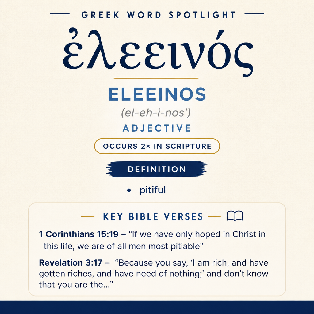 Exploring the Meaning of Eleeinos in Greek statistics