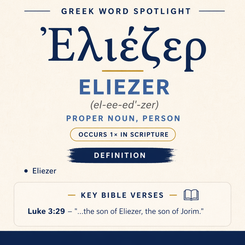 Exploring the Meaning of Eliezer in Greek statistics