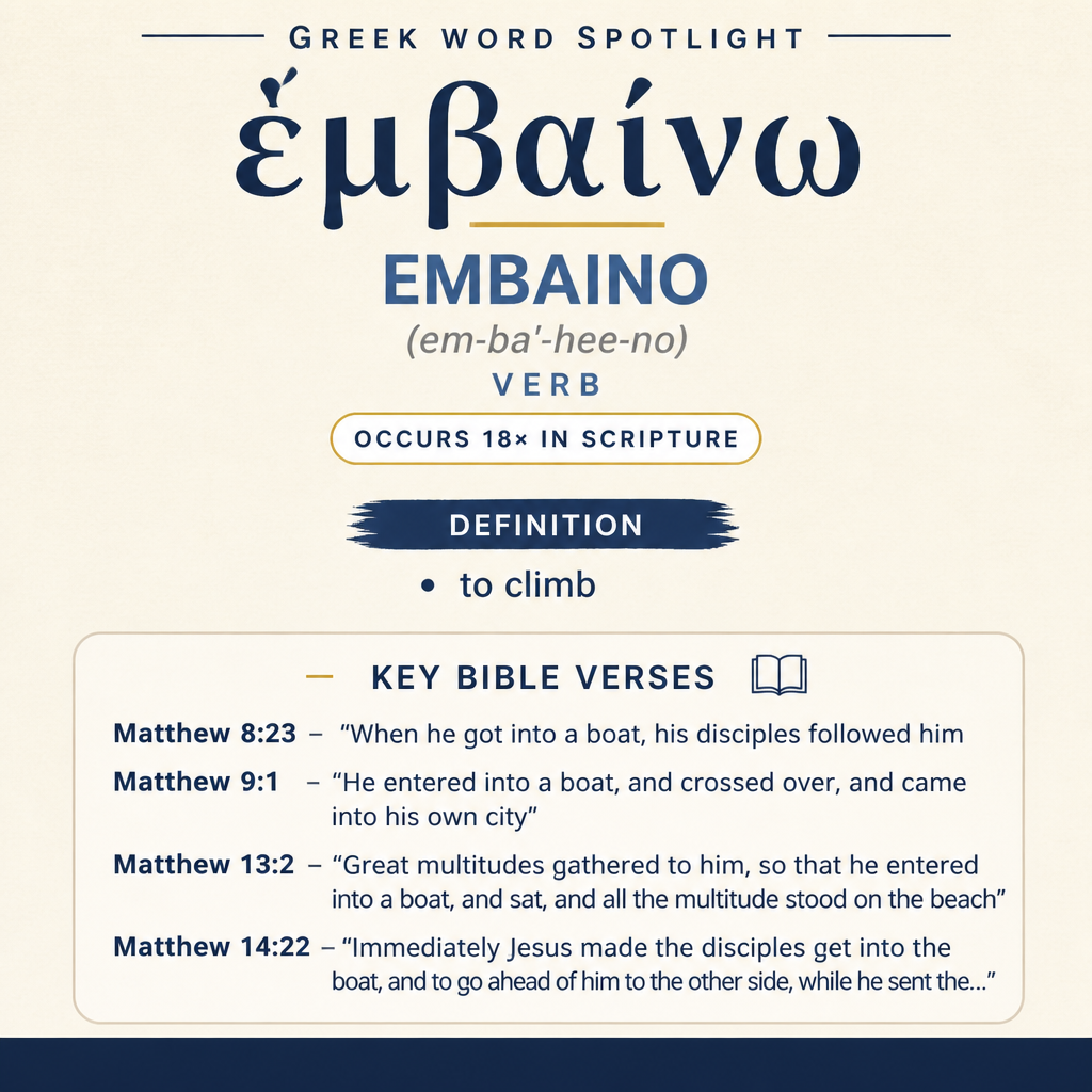 Exploring the Meaning of Embaino in Greek statistics