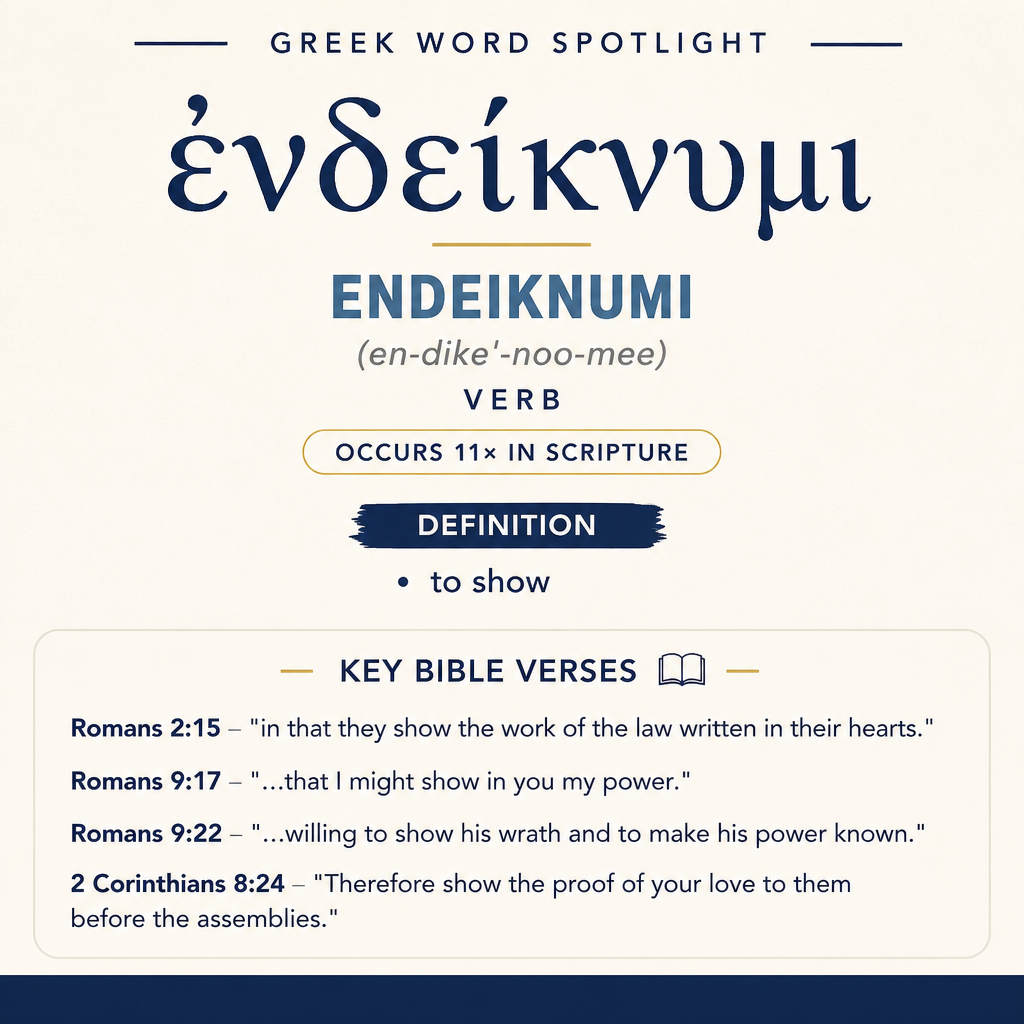 Exploring the Meaning of Endeiknumi in Greek statistics