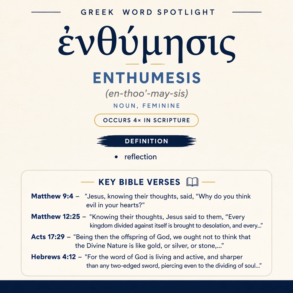 Exploring the Meaning of Enthumesis in Greek statistics