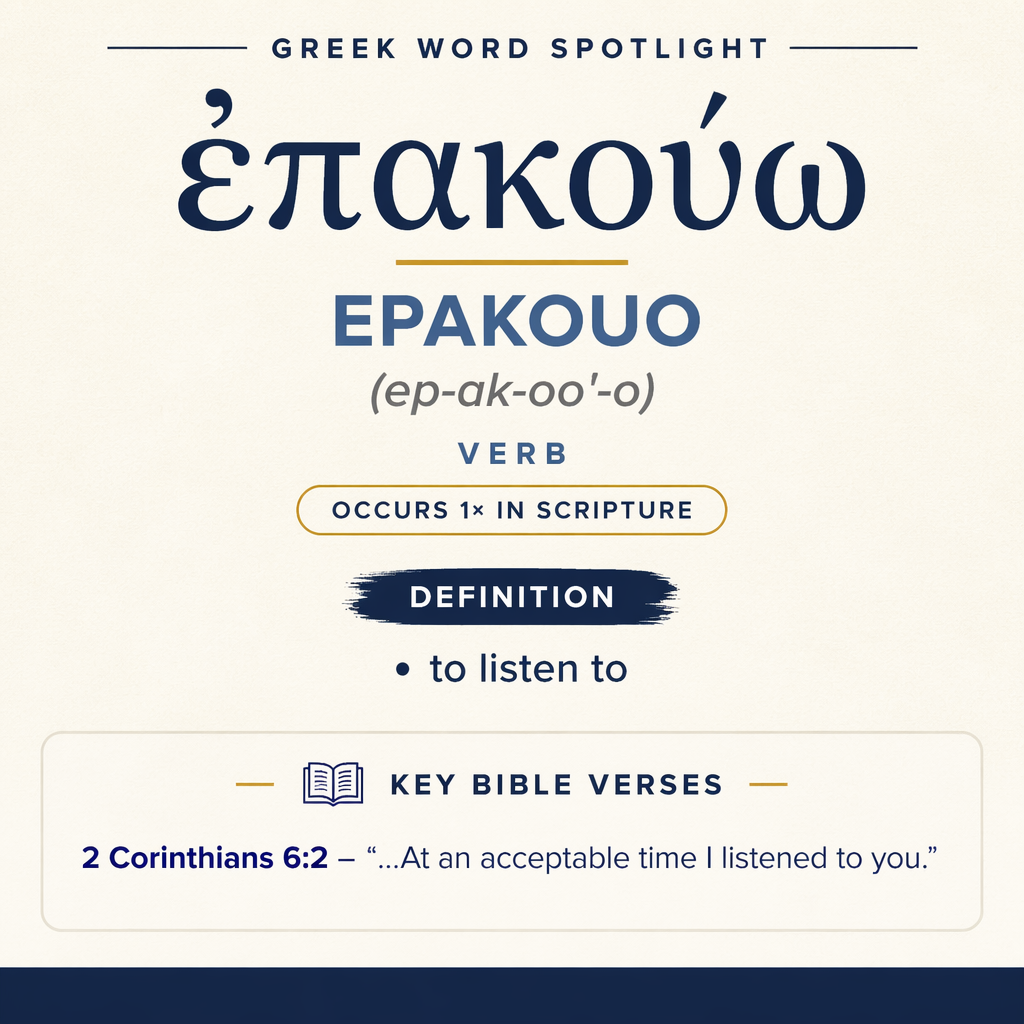 Exploring the Meaning of Epakouo in Greek statistics