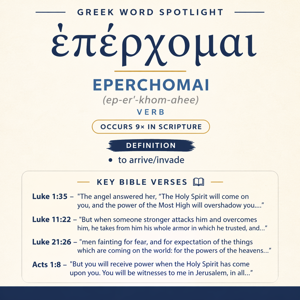 Exploring the Meaning of Eperchomai in Greek statistics