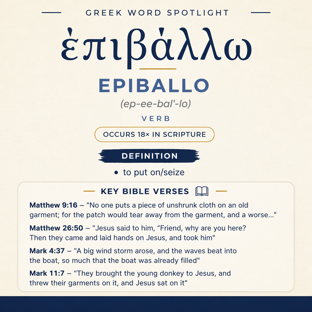 Exploring the Meaning of Epiballo in Greek statistics
