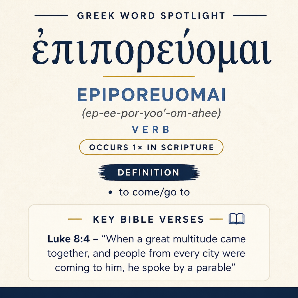Exploring the Meaning of Epiporeuomai in Greek statistics
