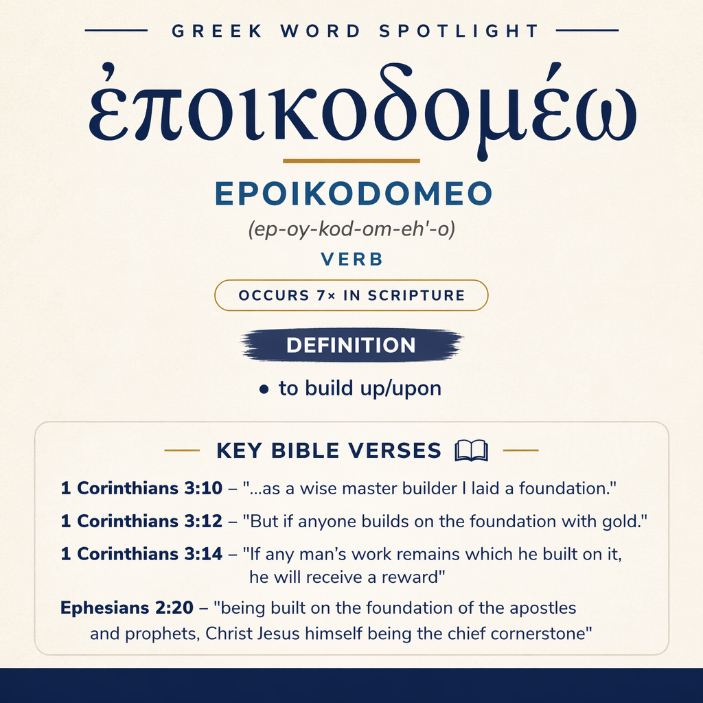 Exploring the Meaning of Epoikodomeo in Greek statistics