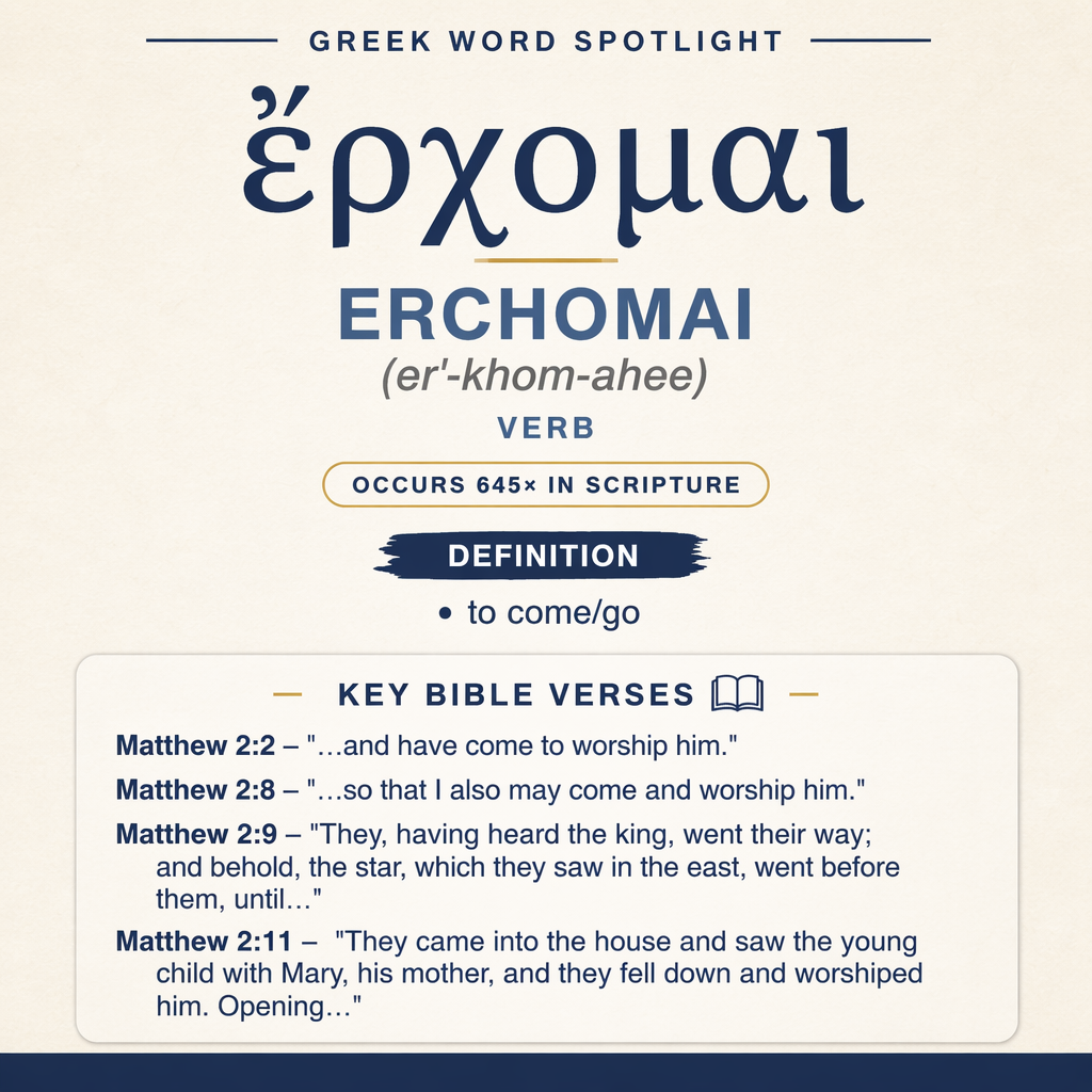 Exploring the Meaning of Erchomai in Greek statistics