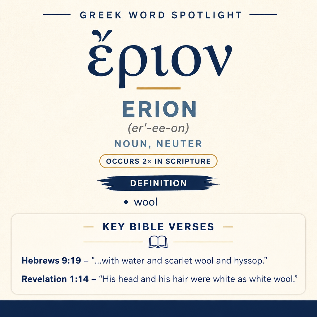 Exploring the Meaning of Erion in Greek statistics