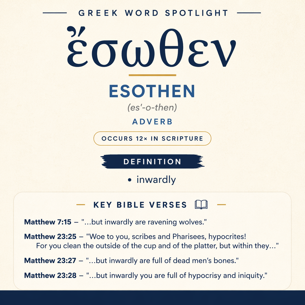Exploring the Meaning of Esothen in Greek statistics