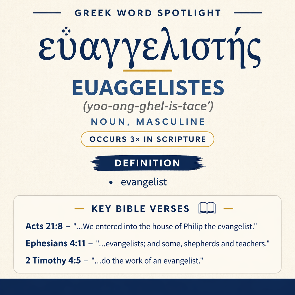 Exploring the Meaning of Euaggelistes in Greek statistics