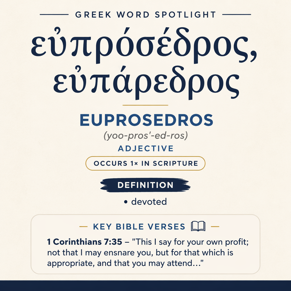 Exploring the Meaning of Euprosedros in Greek statistics