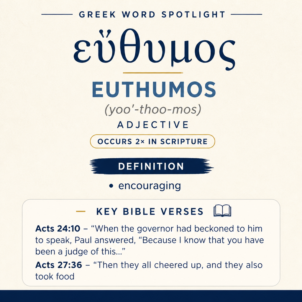 Exploring the Meaning of Euthumos in Greek statistics