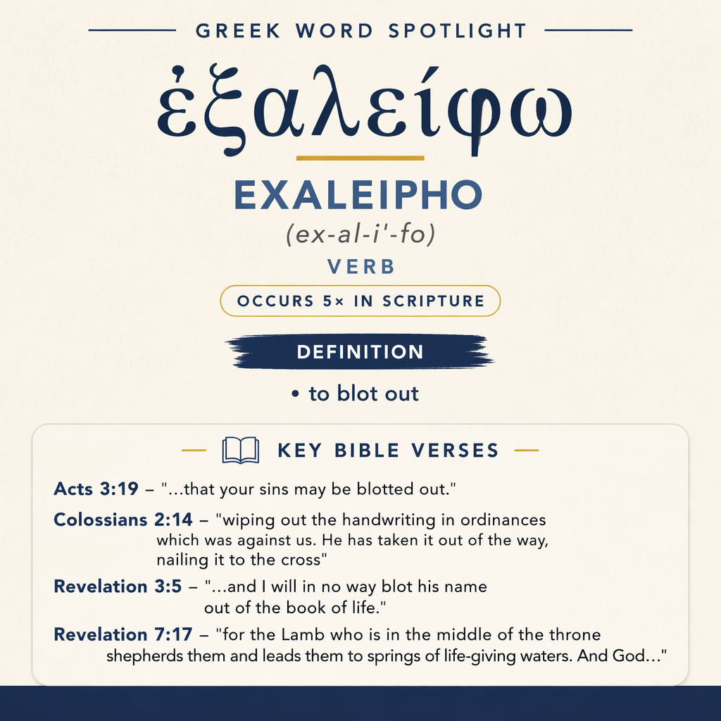 Exploring the Meaning of Exaleipho in Greek statistics