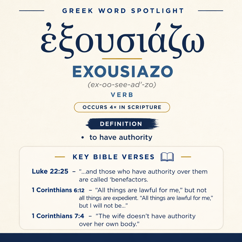 Exploring the Meaning of Exousiazo in Greek statistics