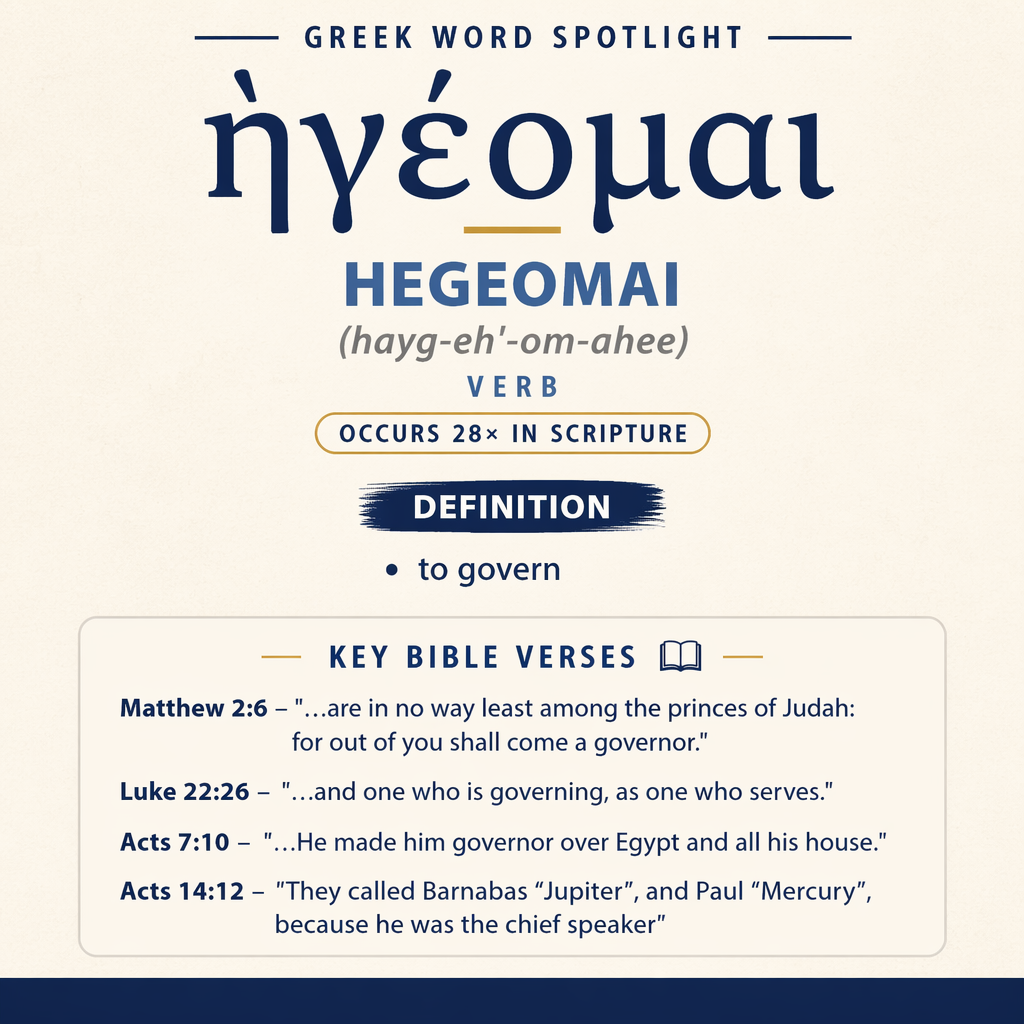 Exploring the Meaning of Hegeomai in Greek statistics