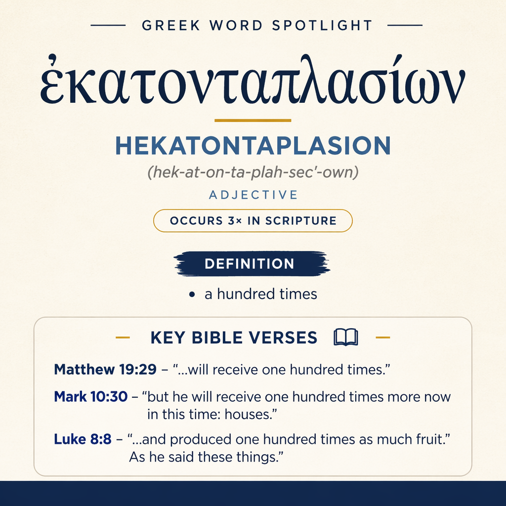 Exploring the Meaning of Hekatontaplasion in Greek statistics