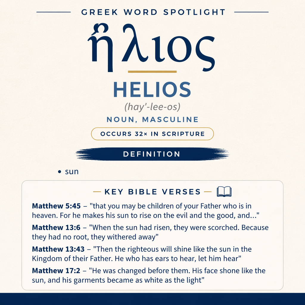Exploring the Meaning of Helios in Greek statistics