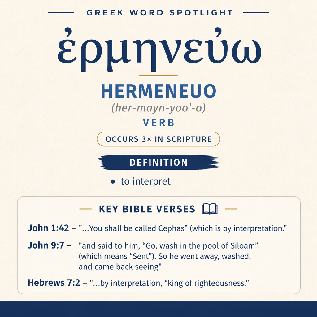 Exploring the Meaning of Hermeneuo in Greek statistics