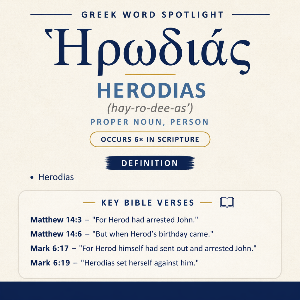 Exploring the Meaning of Herodias in Greek statistics