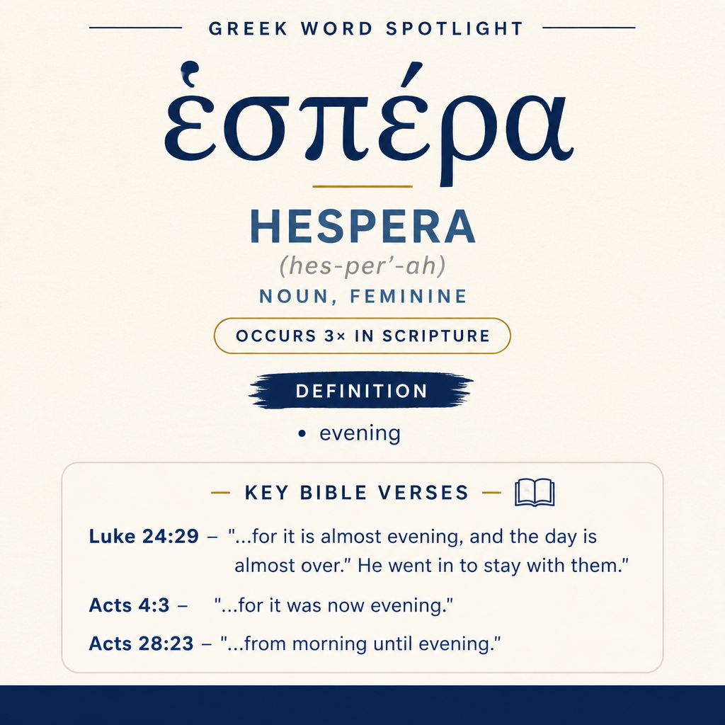 Exploring the Meaning of Hespera in Greek statistics