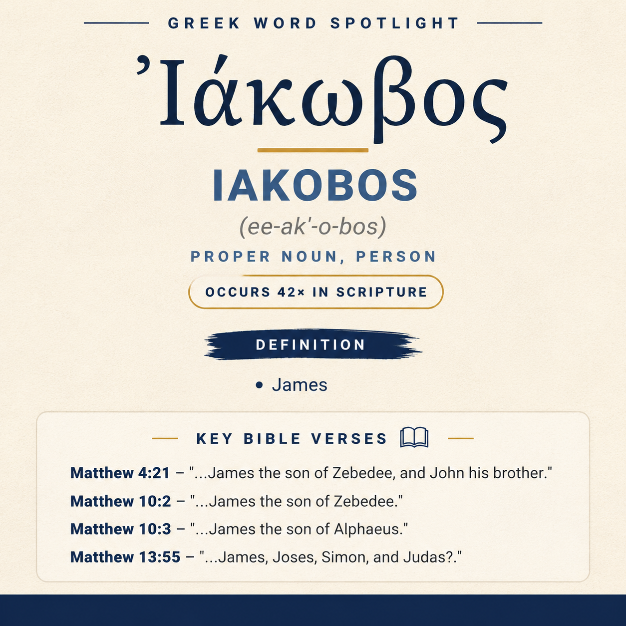 Exploring the Meaning of Iakobos in Greek statistics