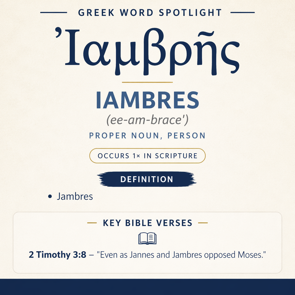 Exploring the Meaning of Iambres in Greek statistics