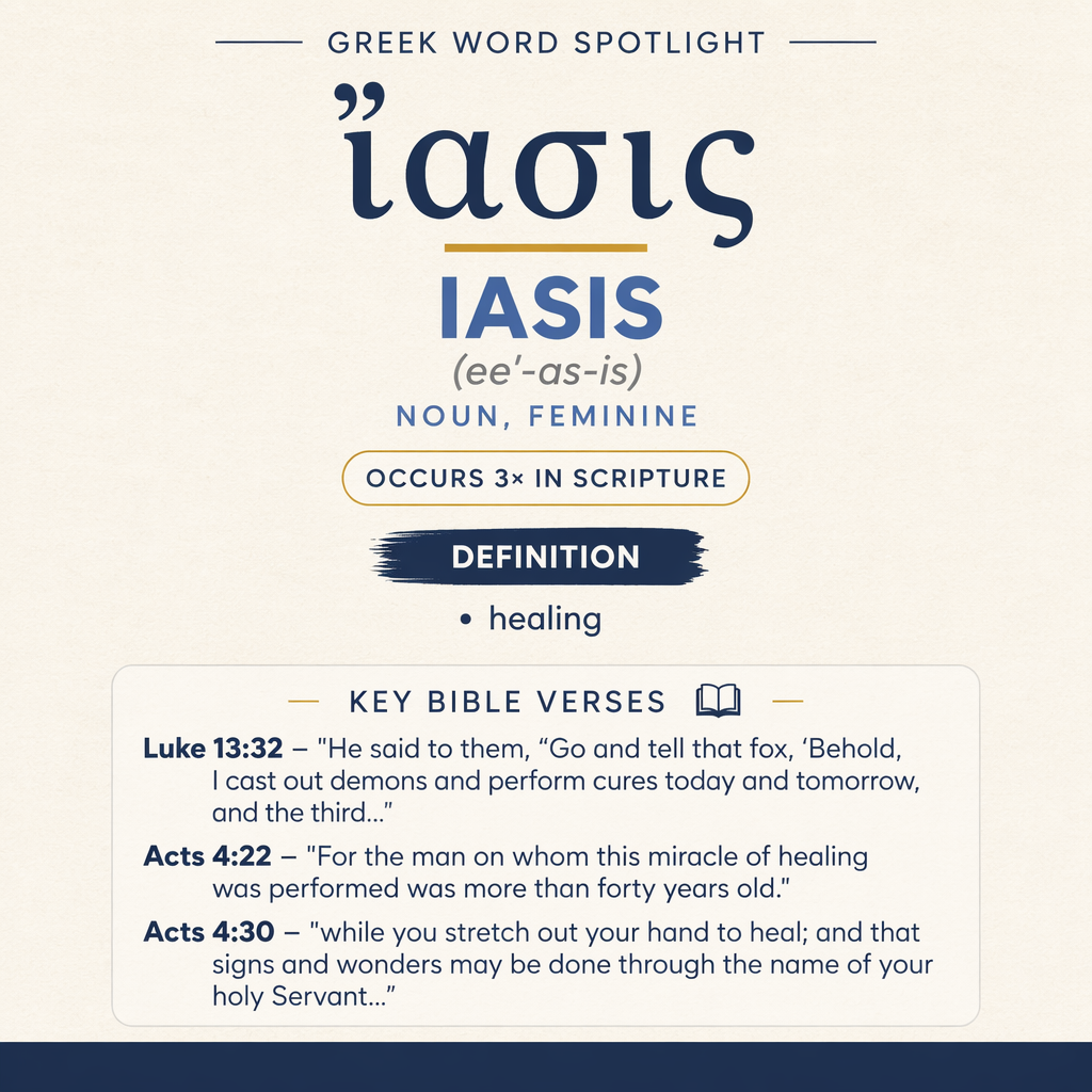 Exploring the Meaning of Iasis in Greek statistics