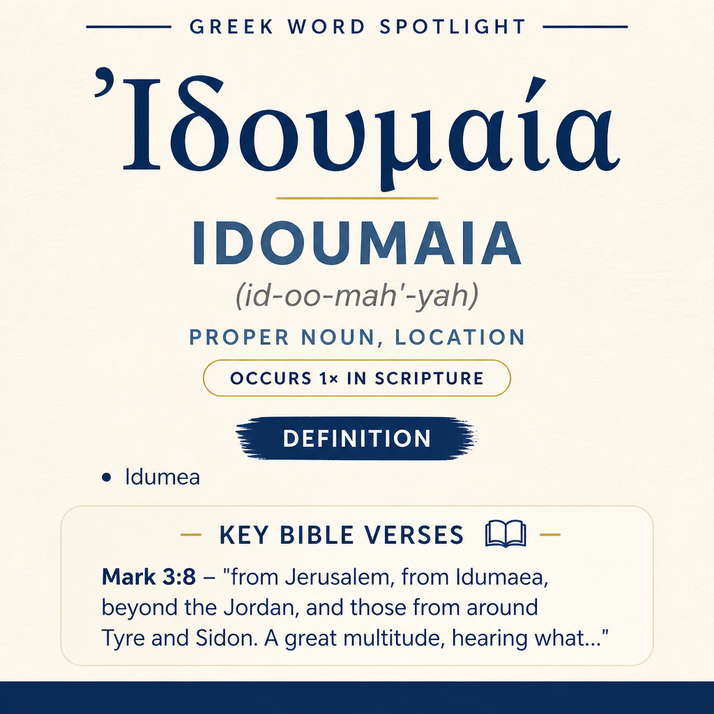 Exploring the Meaning of Idoumaia in Greek statistics