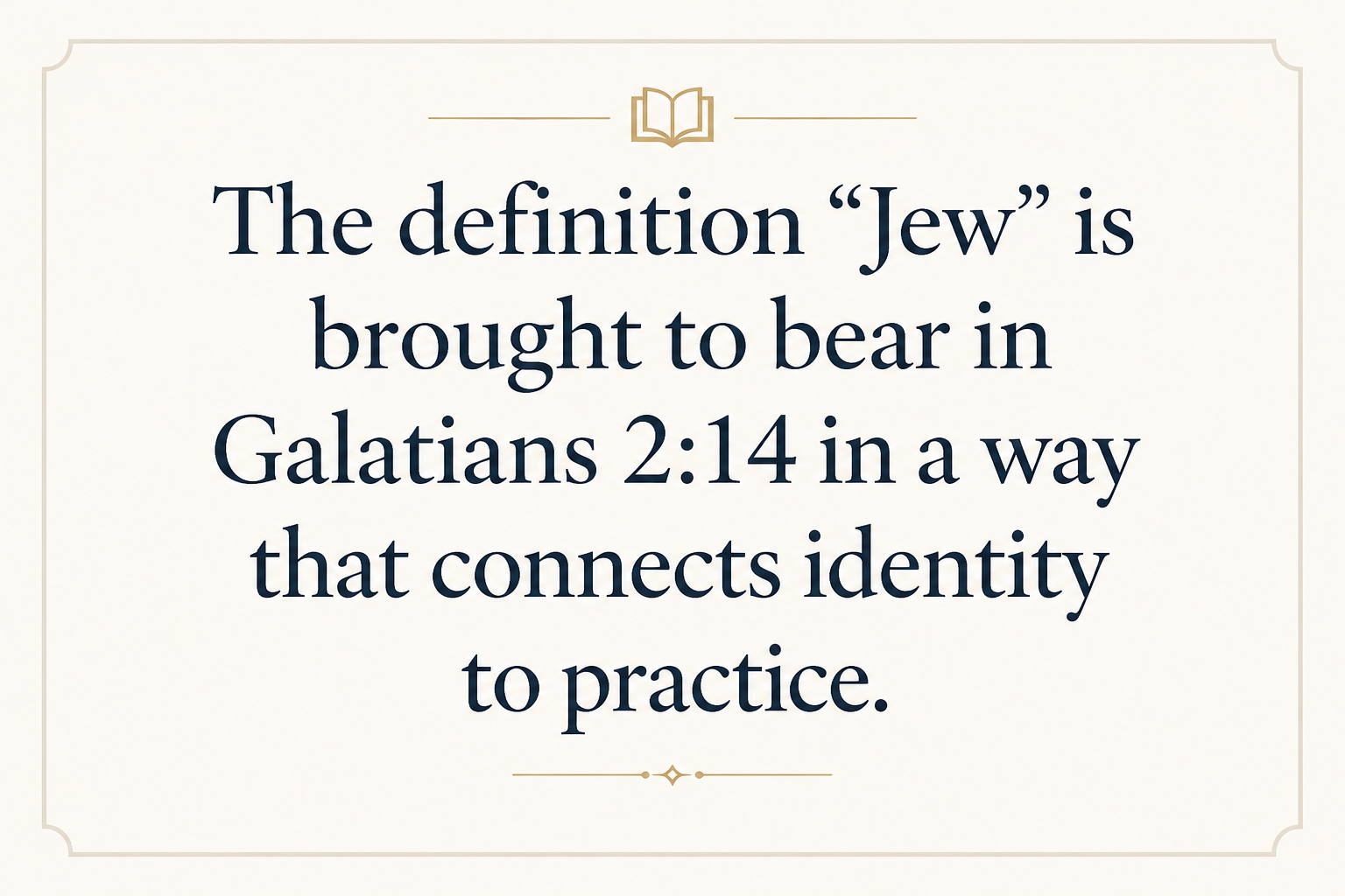 Key insight about Exploring the Meaning of Ioudaizo in Greek