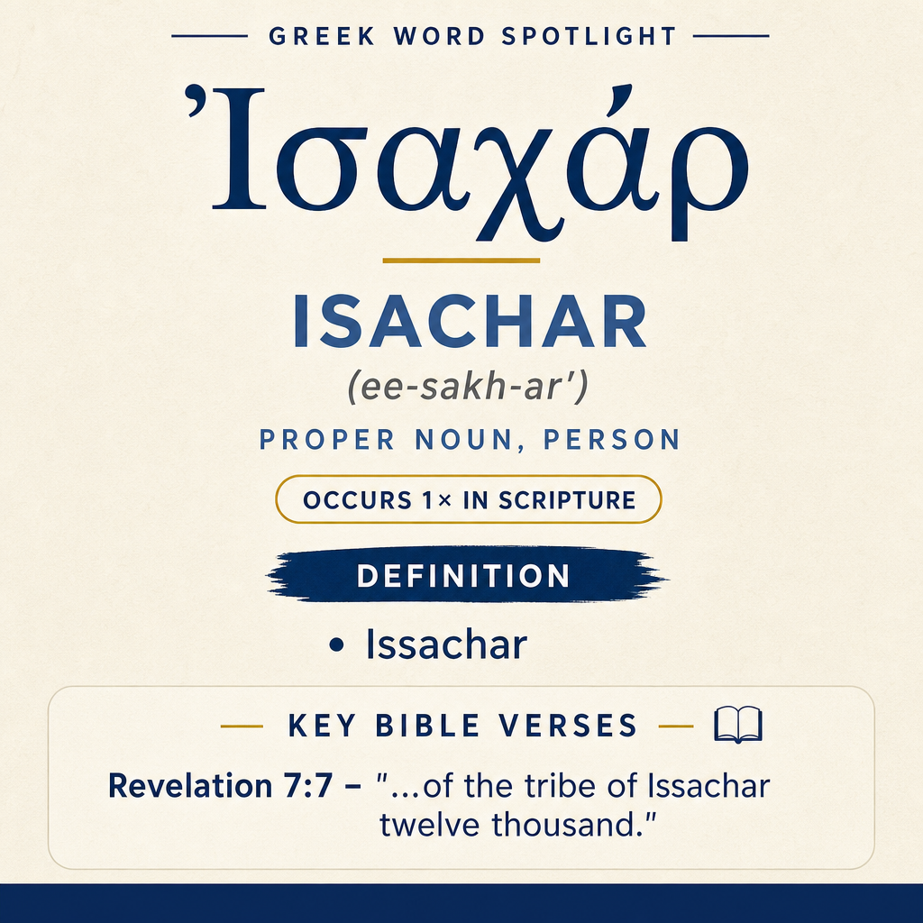 Exploring the Meaning of Isachar in Greek statistics