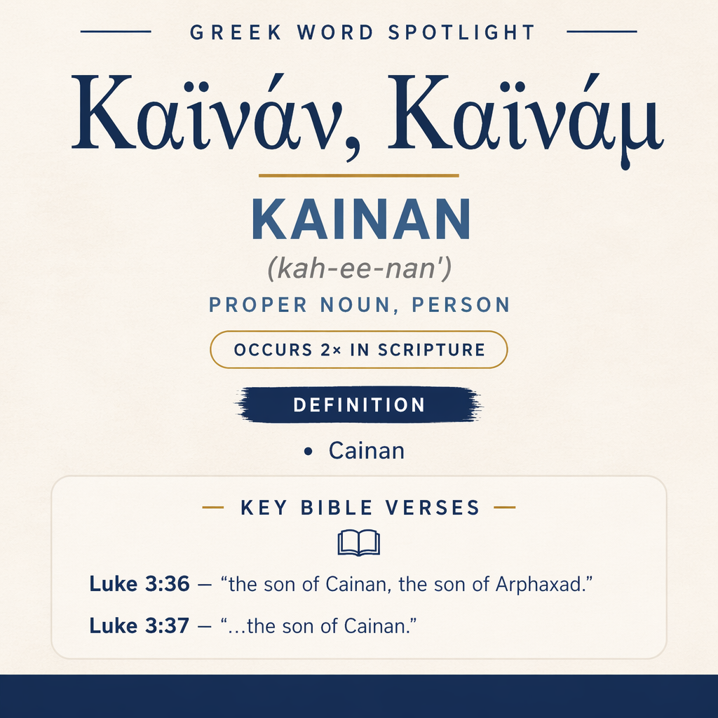Exploring the Meaning of Kainan in Greek statistics