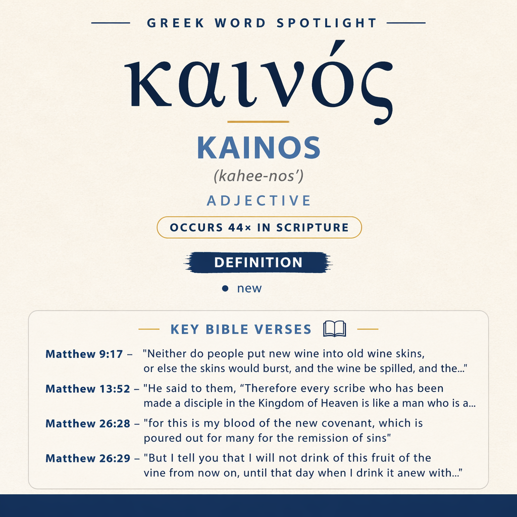 Exploring the Meaning of Kainos in Greek statistics