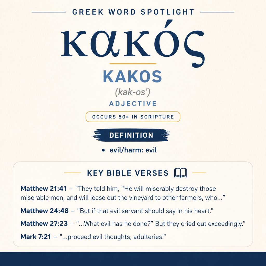 Exploring the Meaning of Kakos in Greek statistics