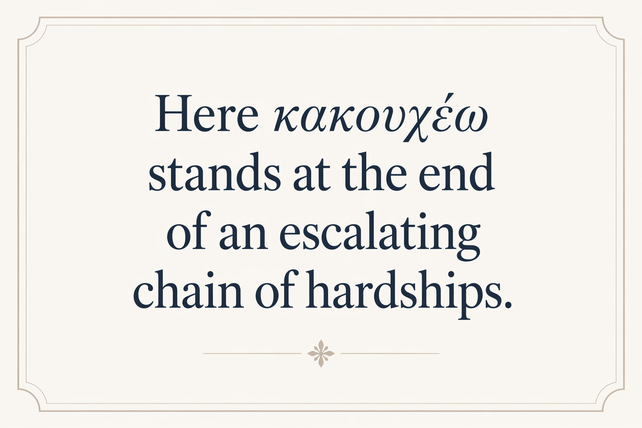 Key insight about Exploring the Meaning of Kakoucheo in Greek
