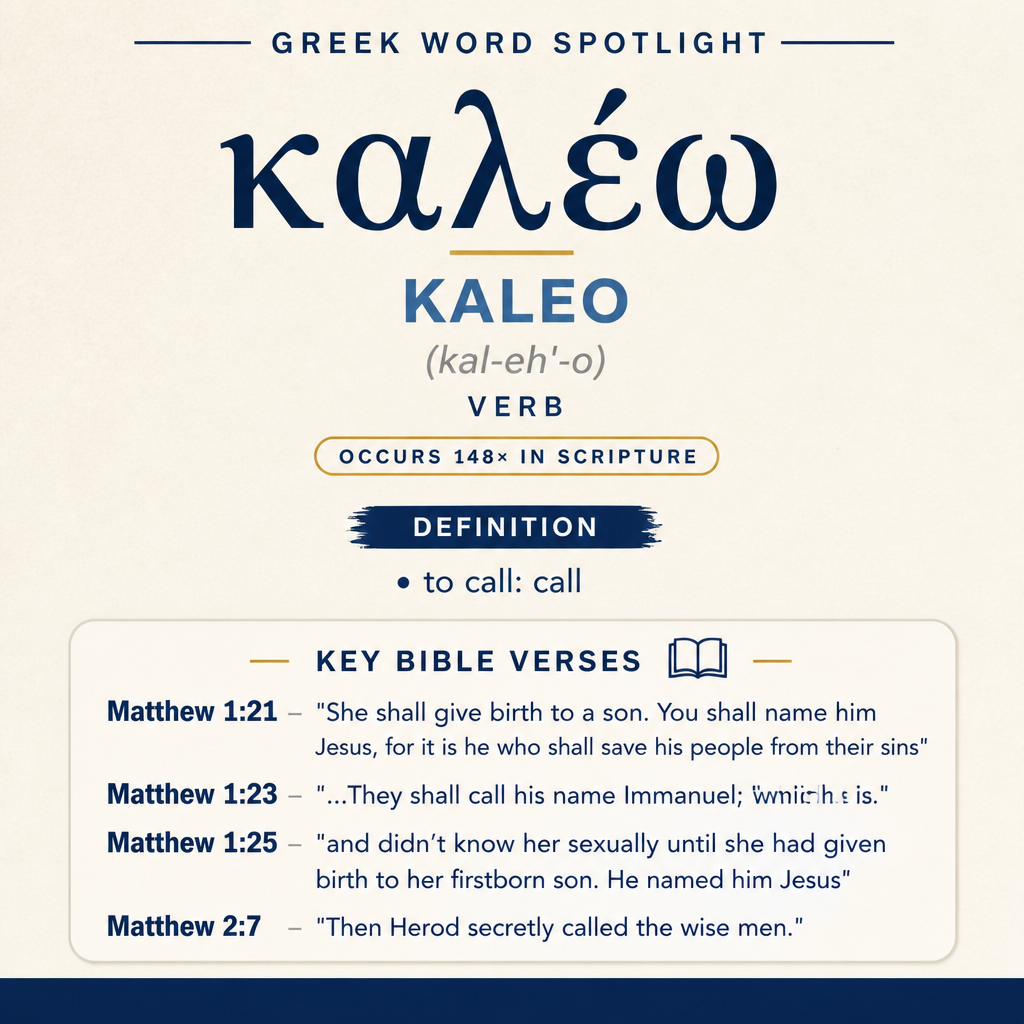 ” καλέω appears twice to mark contrasting reputations or standings: one “shall be called least,” another “shall be calle