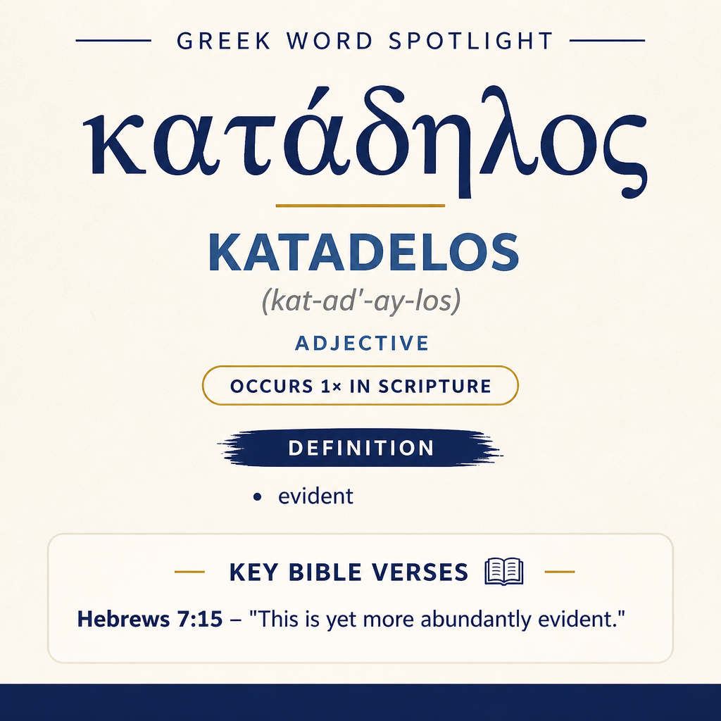 Exploring the Meaning of Katadelos in Greek statistics