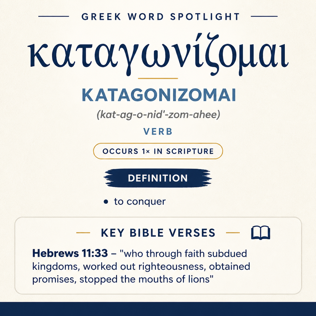 Exploring the Meaning of Katagonizomai in Greek statistics