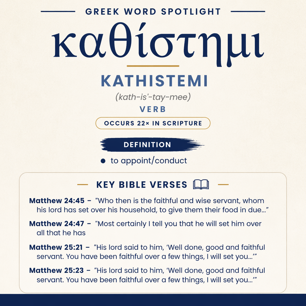 Exploring the Meaning of Kathistemi in Greek statistics
